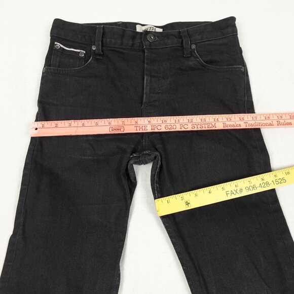 NAKED & FAMOUS Nice Guy Jeans Men's 31 Black Cobra Stretch Selvedge Raw Denim - Picture 13 of 13